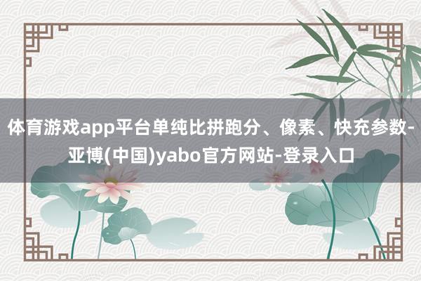 体育游戏app平台单纯比拼跑分、像素、快充参数-亚博(中国)yabo官方网站-登录入口