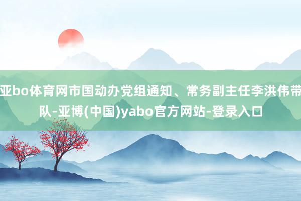 亚bo体育网市国动办党组通知、常务副主任李洪伟带队-亚博(中国)yabo官方网站-登录入口
